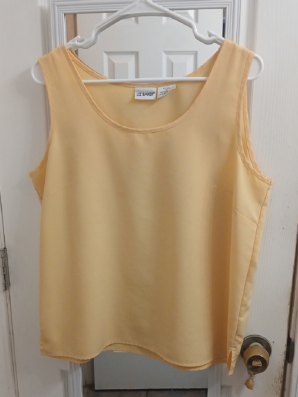 Liz Baker Yellow Scoop Neck Tank